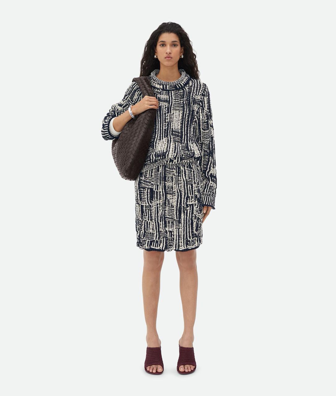 BOTTEGA VENETA Loose-Knit-Check-Sweater